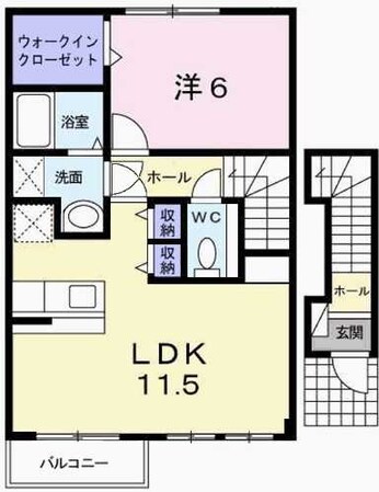 播磨高岡駅 徒歩25分 2階の物件間取画像